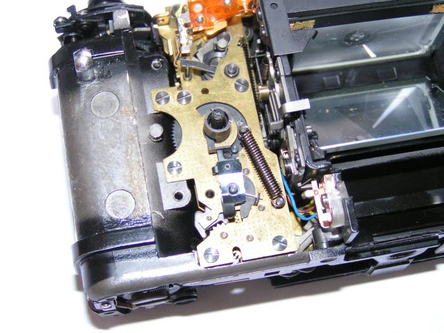 Front off showing timer screws